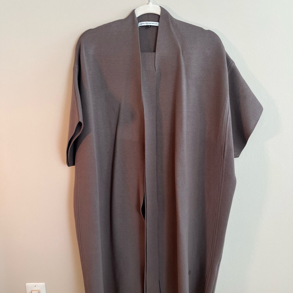Adolfo Dominguez Taupe Knit Cardigan